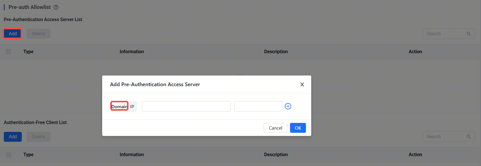 הוספת URL לרשימת היתר לפני אימות