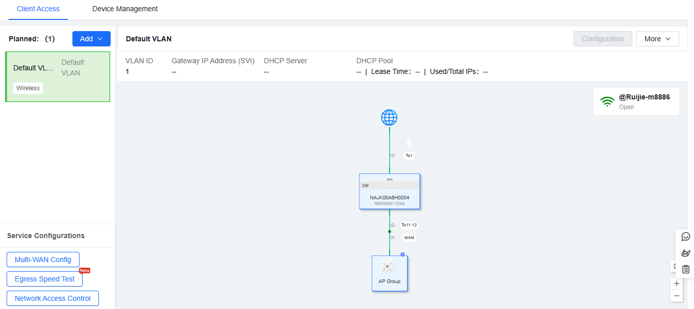 בחירת הוספת VLAN קווי
