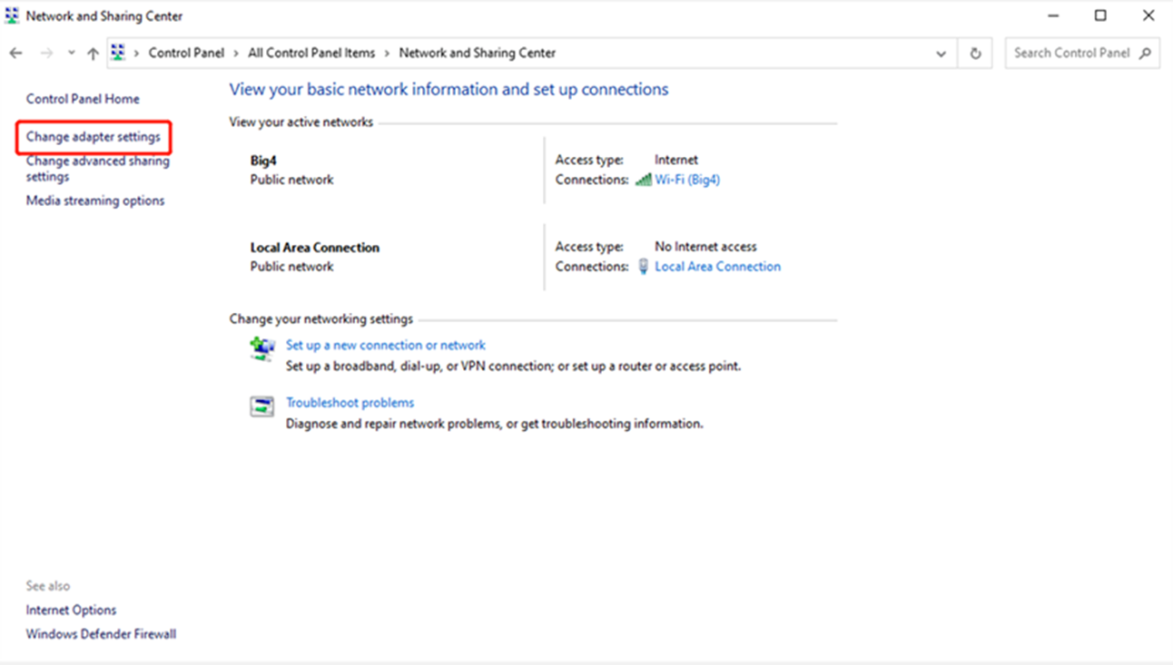 כניסה למאפייני VPN