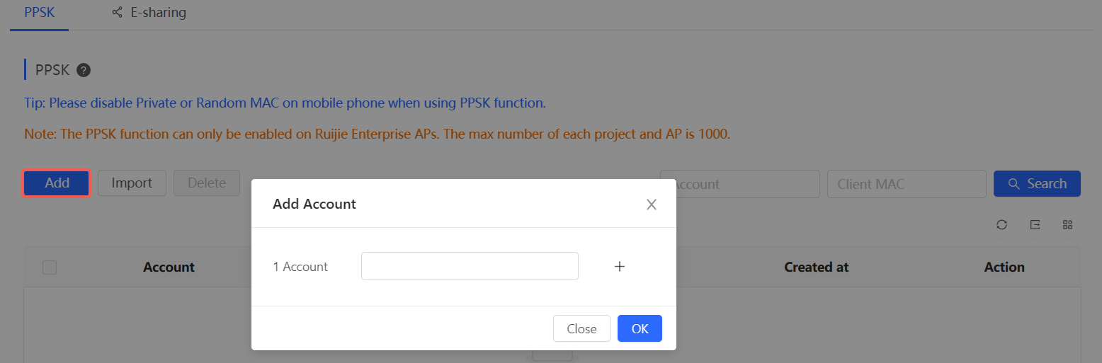 הוספת חשבונות ידנית או ייבוא באצווה
