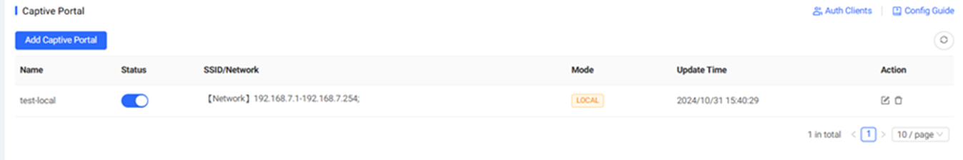 הוספת פורטל כניסה כפוי חדש